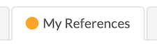 tab labeled my references